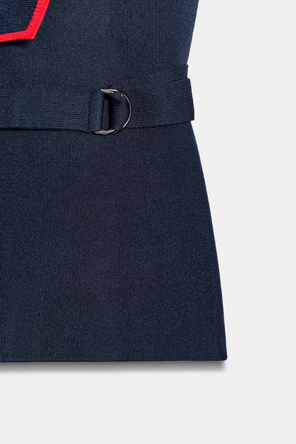 Gilet croisé à boucles