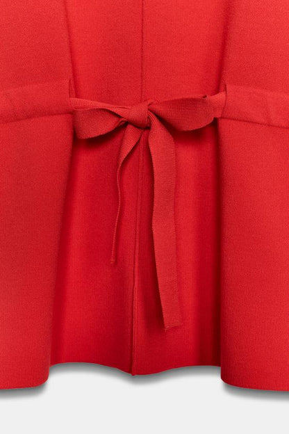 Pull en maille à lien noué et manches courtes