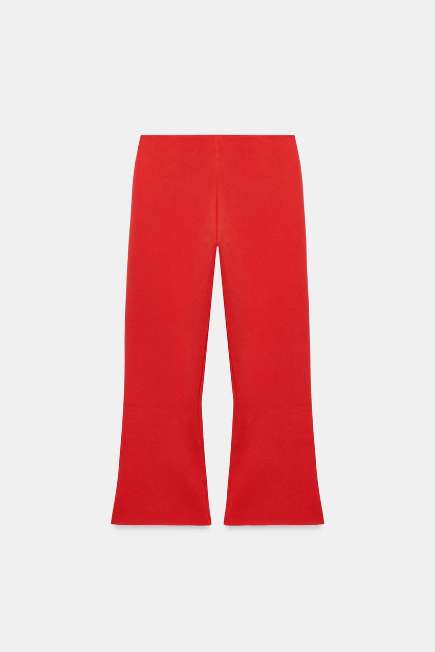 Pantalon coupe évasée en maille