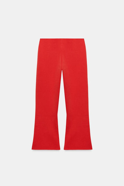 Pantalon coupe évasée en maille