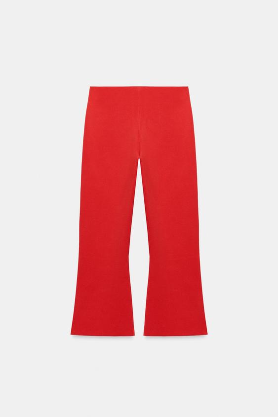 Pantalon coupe évasée en maille