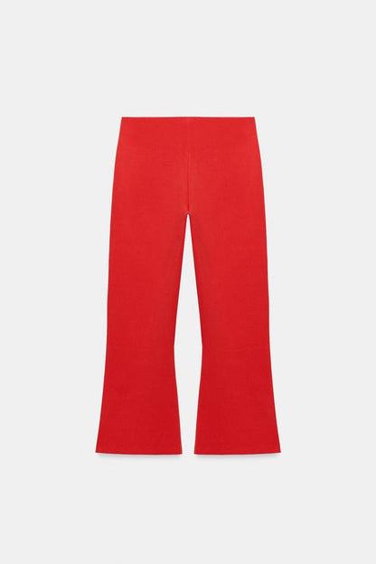Pantalon coupe évasée en maille