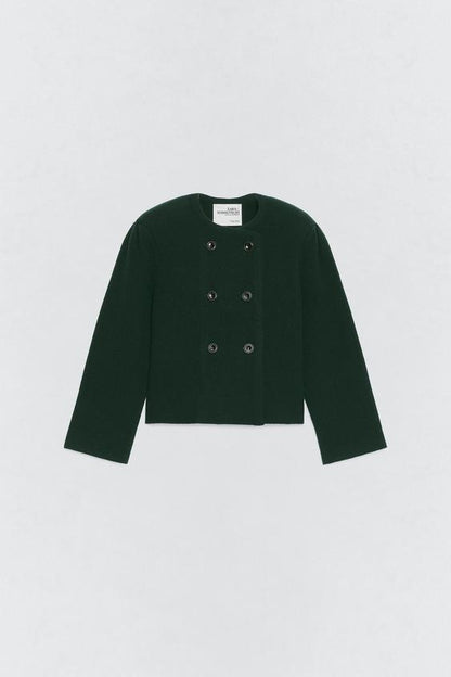 Veste à épaulettes 100 % laine Soshiotsuki x Zara