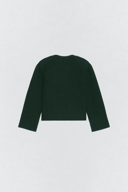 Veste à épaulettes 100 % laine Soshiotsuki x Zara