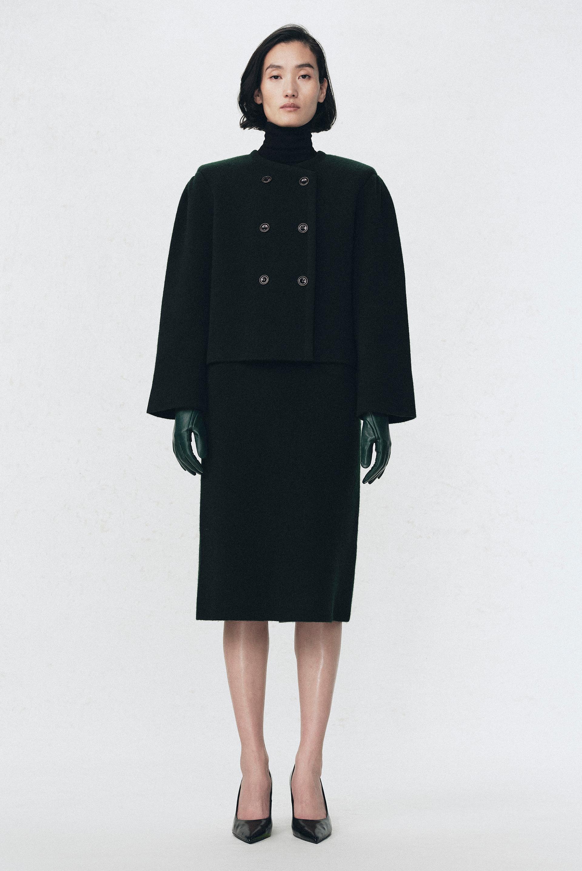 Veste à épaulettes 100 % laine Soshiotsuki x Zara