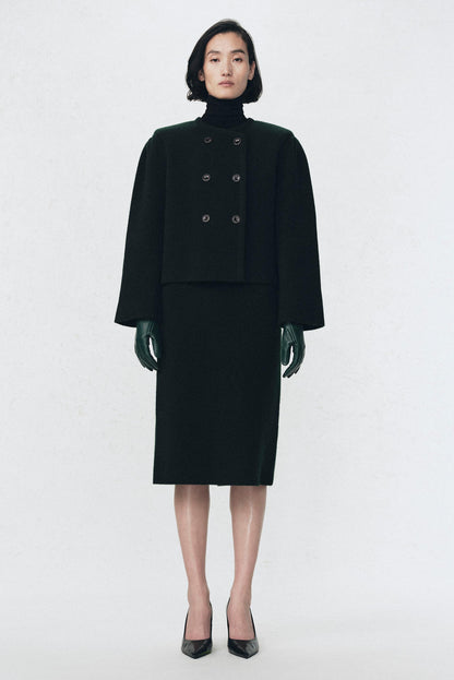 Veste à épaulettes 100 % laine Soshiotsuki x Zara