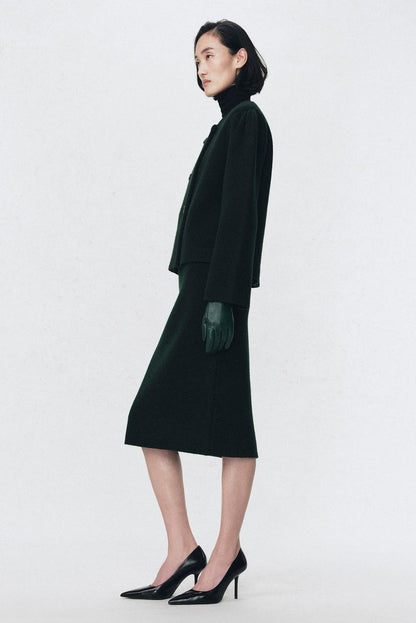Jupe midi 100 % laine Soshiotsuki x Zara