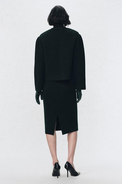 Jupe midi 100 % laine Soshiotsuki x Zara