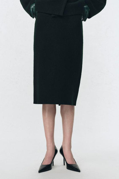 Jupe midi 100 % laine Soshiotsuki x Zara