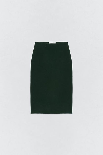 Jupe midi 100 % laine Soshiotsuki x Zara