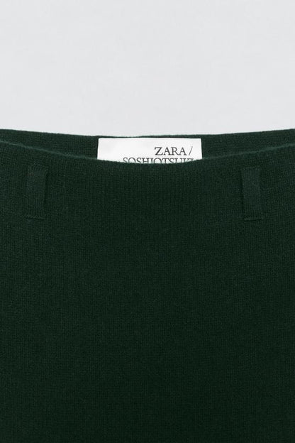 Jupe midi 100 % laine Soshiotsuki x Zara
