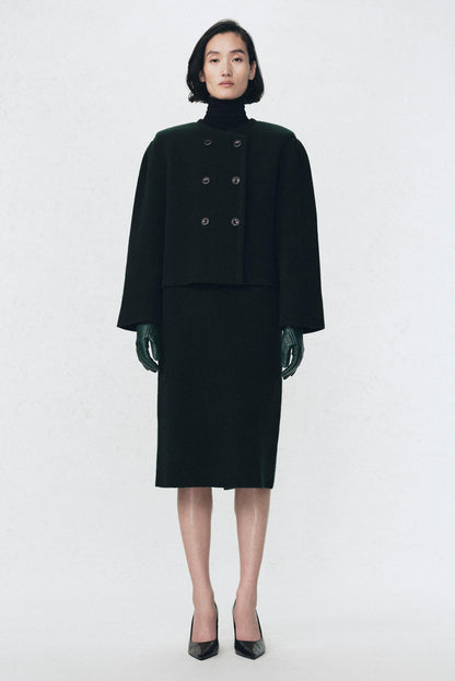 Jupe midi 100 % laine Soshiotsuki x Zara