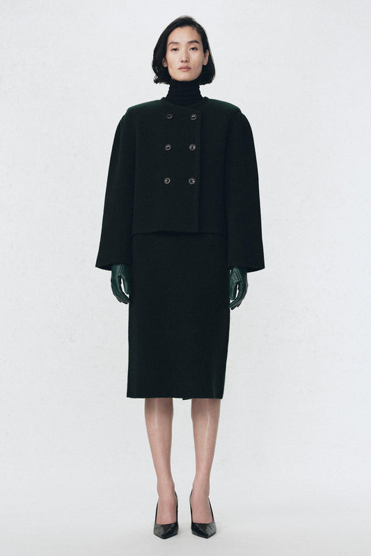 Jupe midi 100 % laine Soshiotsuki x Zara