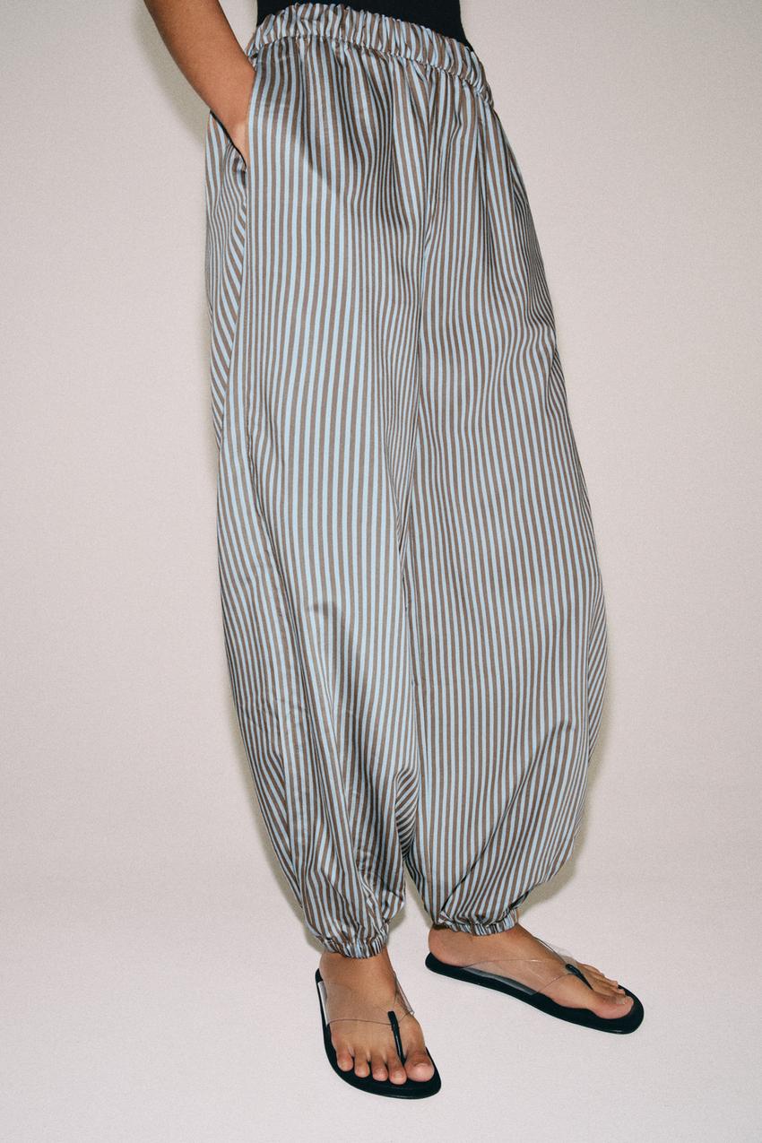 Pantalon bouffant à rayures ZW Collection