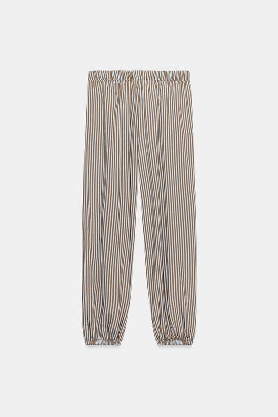 Pantalon bouffant à rayures ZW Collection