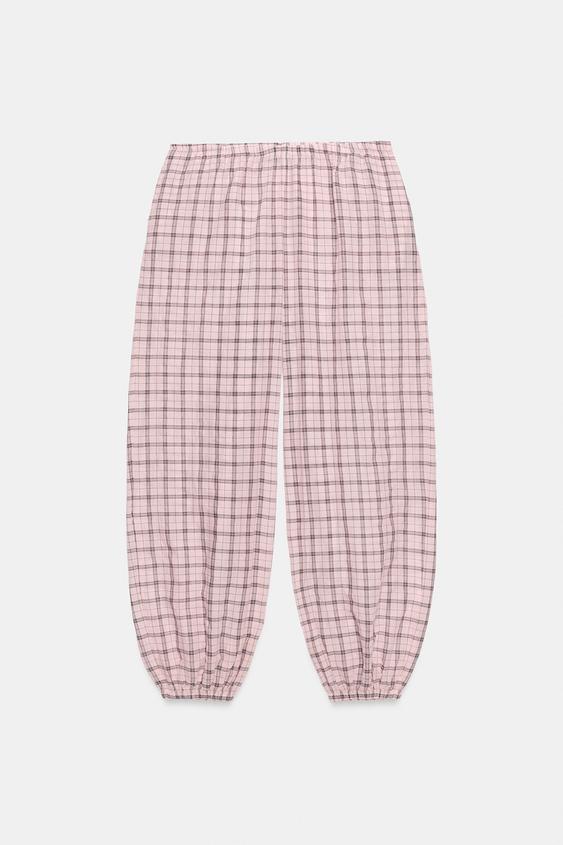 Pantalon bouffant à carreaux ZW Collection