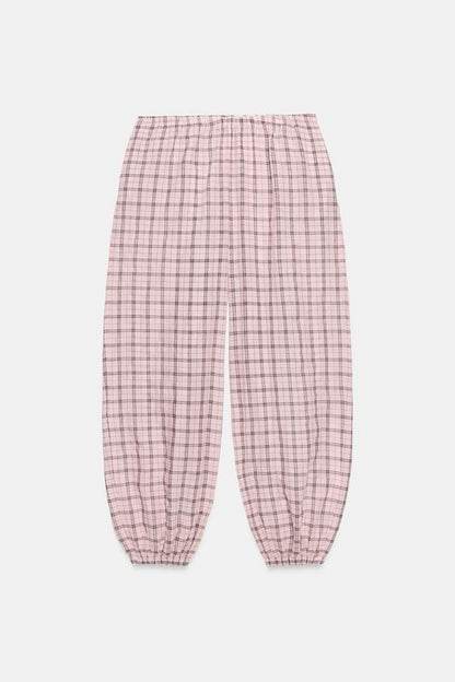 Pantalon bouffant à carreaux ZW Collection