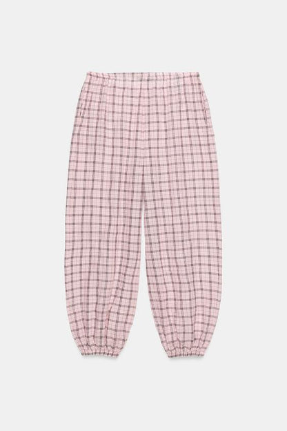Pantalon bouffant à carreaux ZW Collection