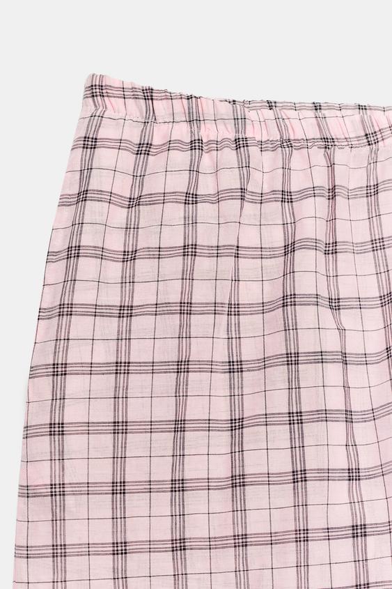 Pantalon bouffant à carreaux ZW Collection