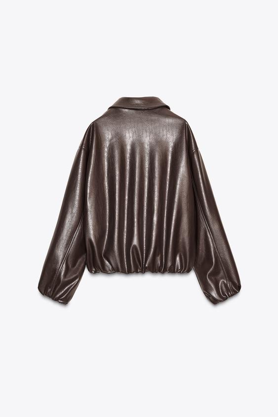 Veste bomber effet cuir