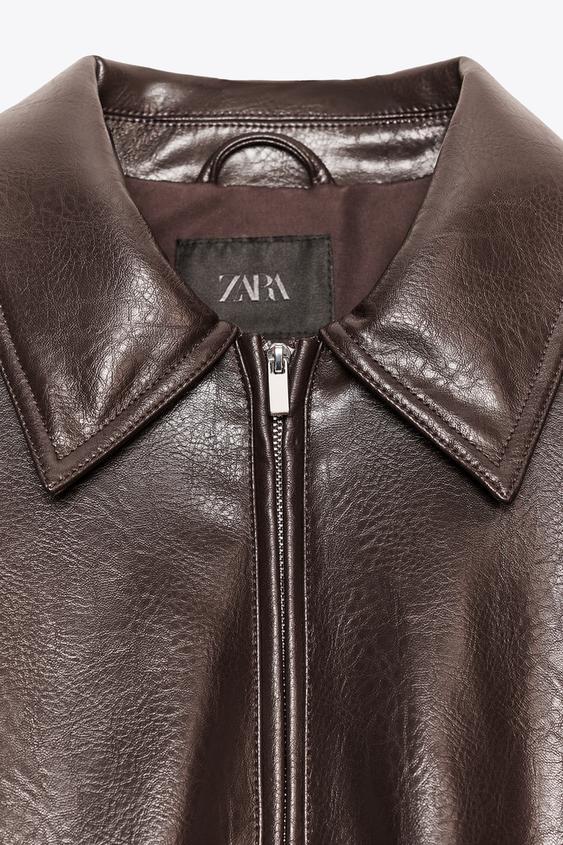 Veste bomber effet cuir