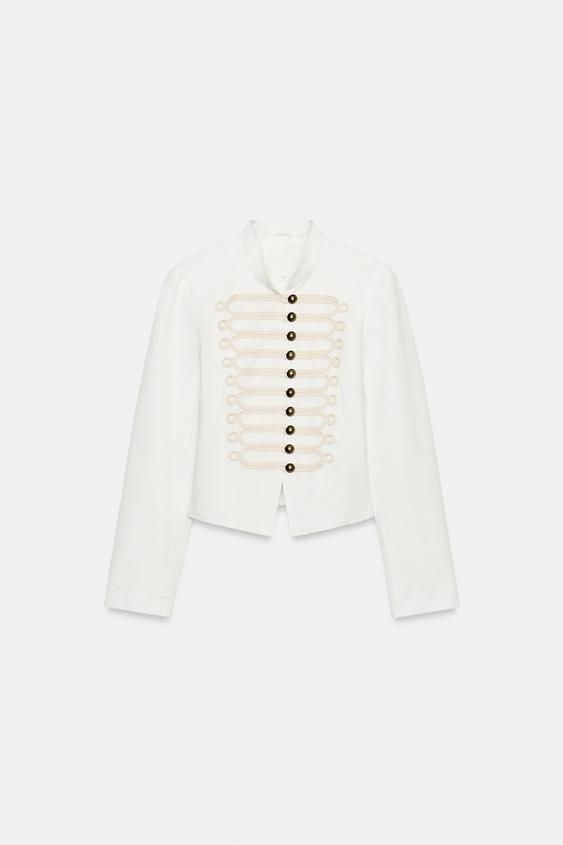 Veste cintrée à brandebourgs