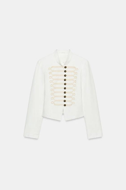 Veste cintrée à brandebourgs
