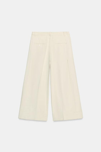 Pantalon à plis en lin ZW Collection