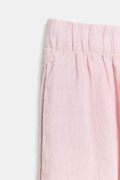 Pantalon coupe barrel 100 % lin ZW Collection