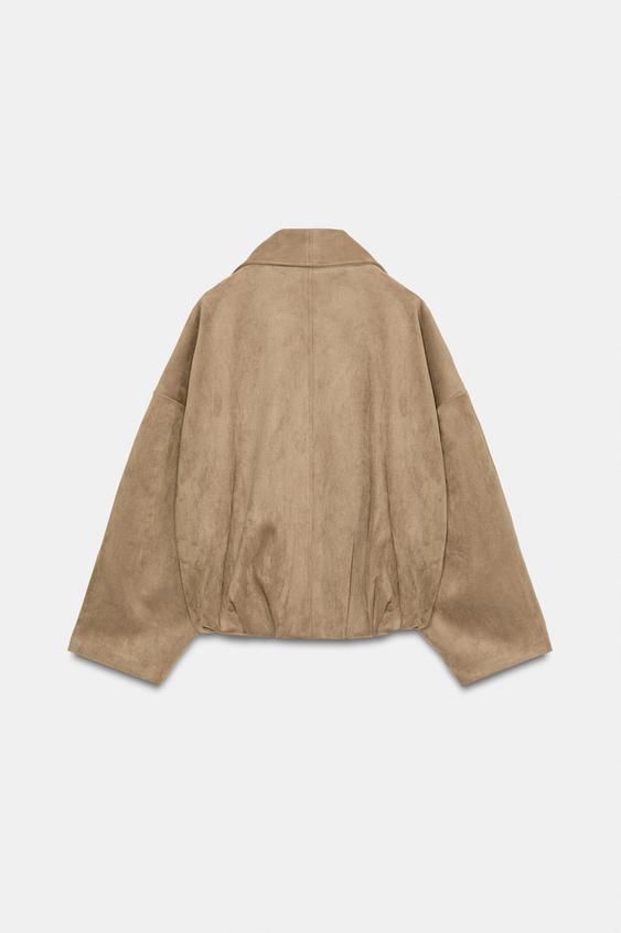 Veste portefeuille effet suédine