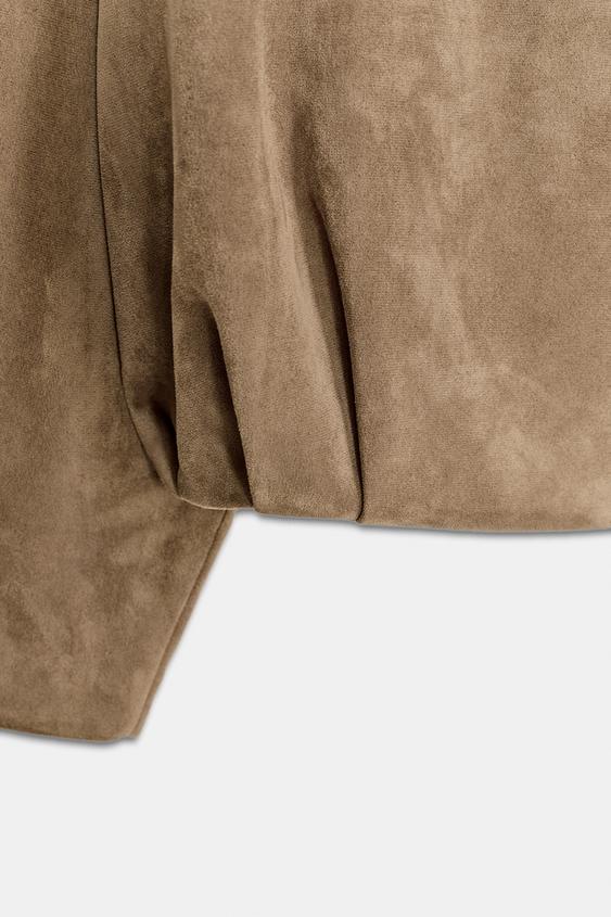 Veste portefeuille effet suédine