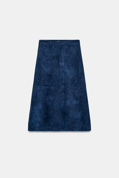 Jupe cape effet suédine