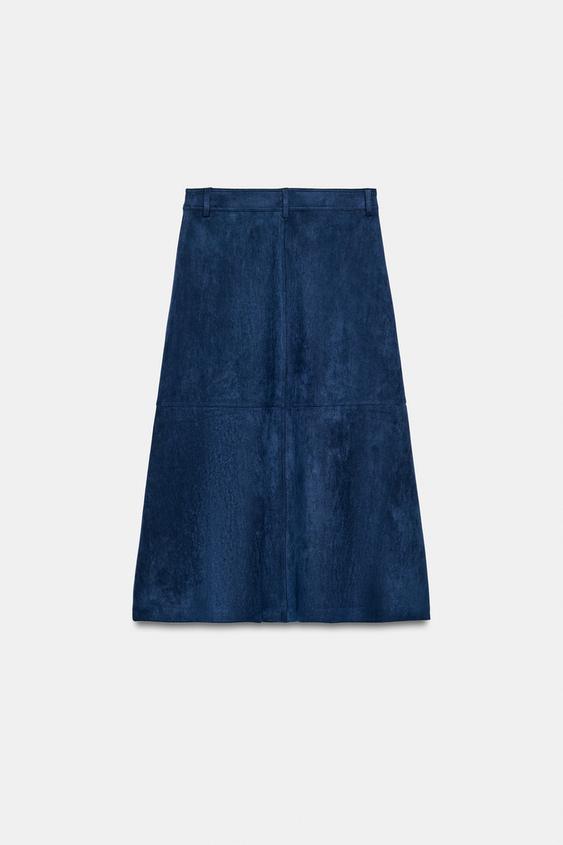 Jupe cape effet suédine