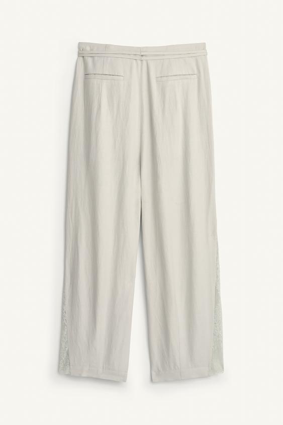 Pantalon contrasté en dentelle Édition limitée