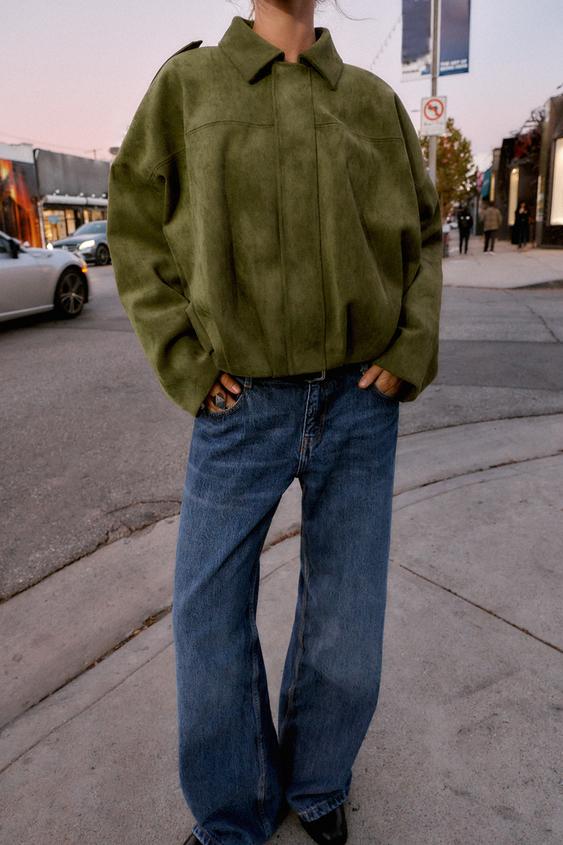 Veste effet suédine