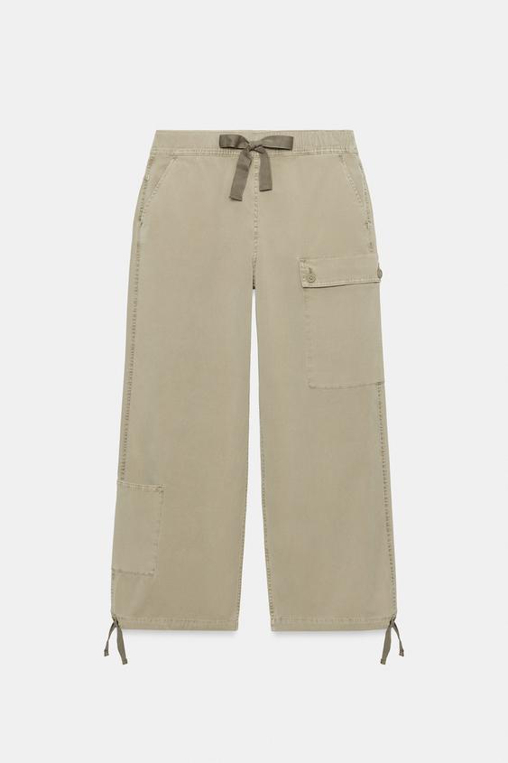 Pantalon cargo lien à nouer