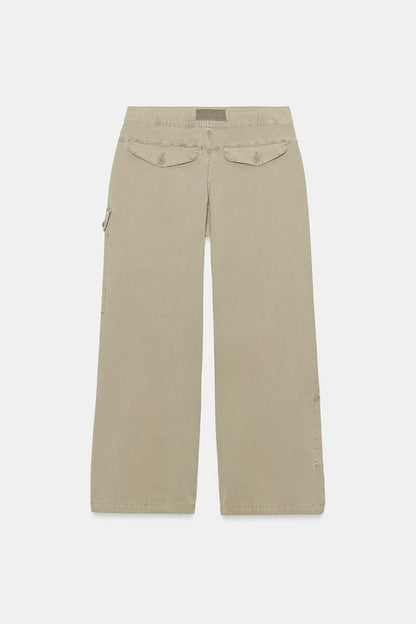 Pantalon cargo lien à nouer
