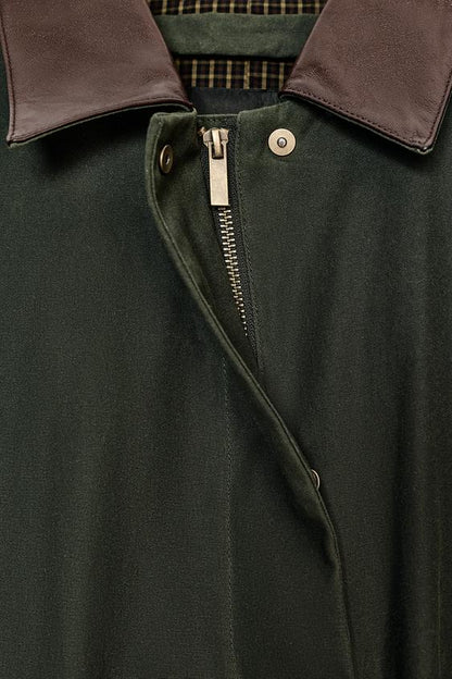 Trench col cuir contrasté ZW Collection