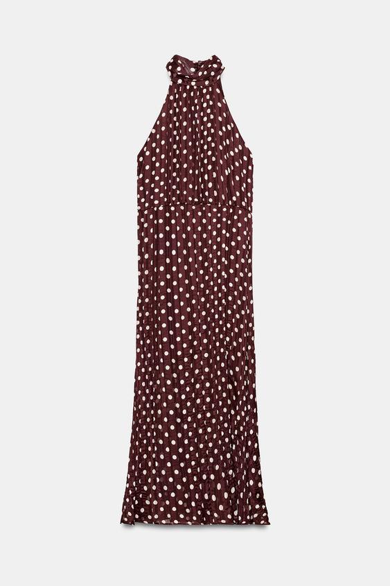 Robe midi à pois
