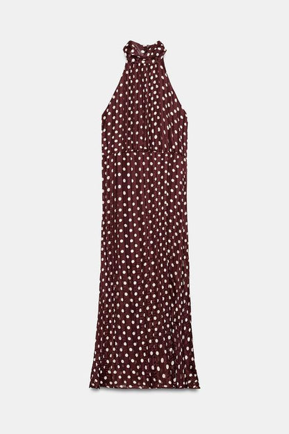 Robe midi à pois
