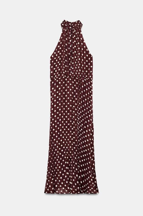 Robe midi à pois