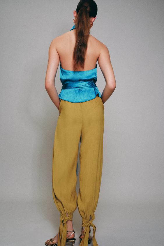 Pantalon bouffant avec nœuds