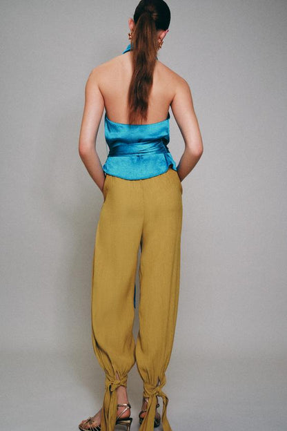 Pantalon bouffant avec nœuds