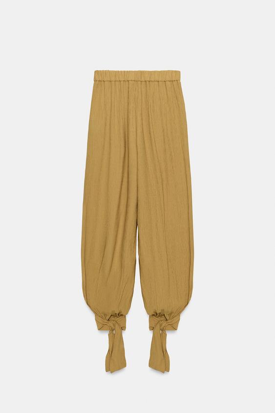 Pantalon bouffant avec nœuds