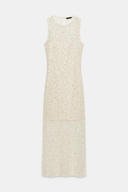 Robe midi à sequins
