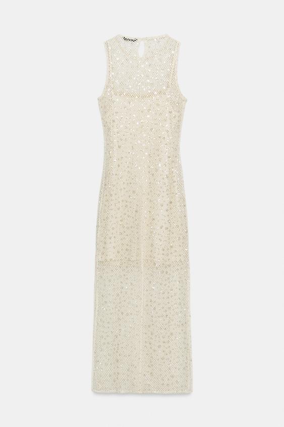 Robe midi à sequins