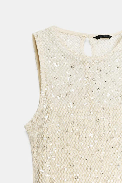 Robe midi à sequins