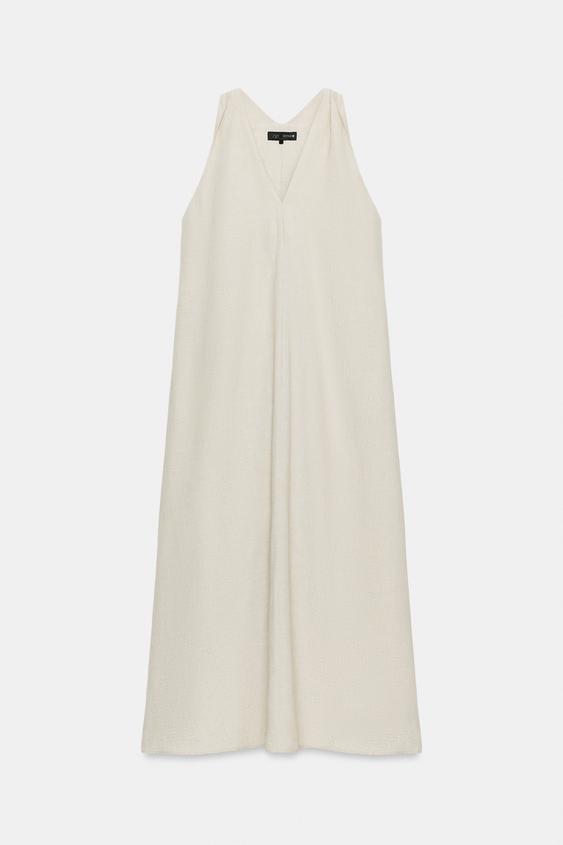 Robe midi texturée à volume