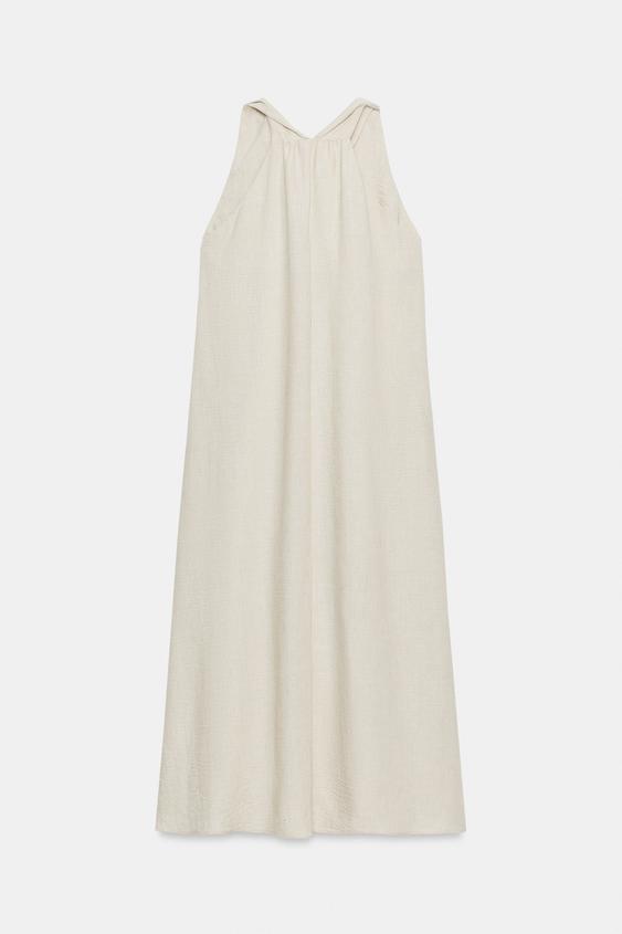 Robe midi texturée à volume