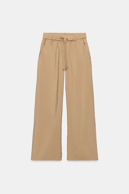 Pantalon droit avec ceinture